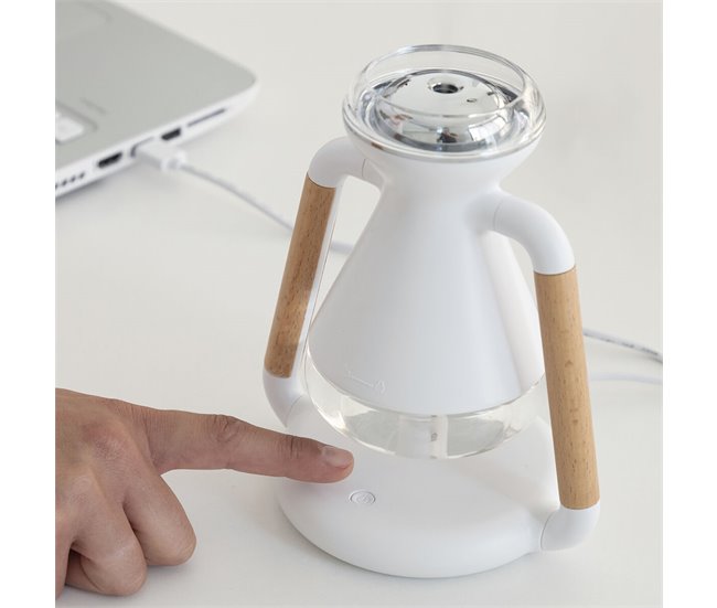 Humidificador Difusor de Aromas y Cargador Inalámbrico 3 en 1 Multicolor