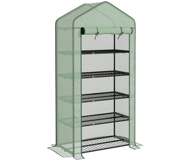 Invernadero de Jardín Acero, PE Outsunny Verde