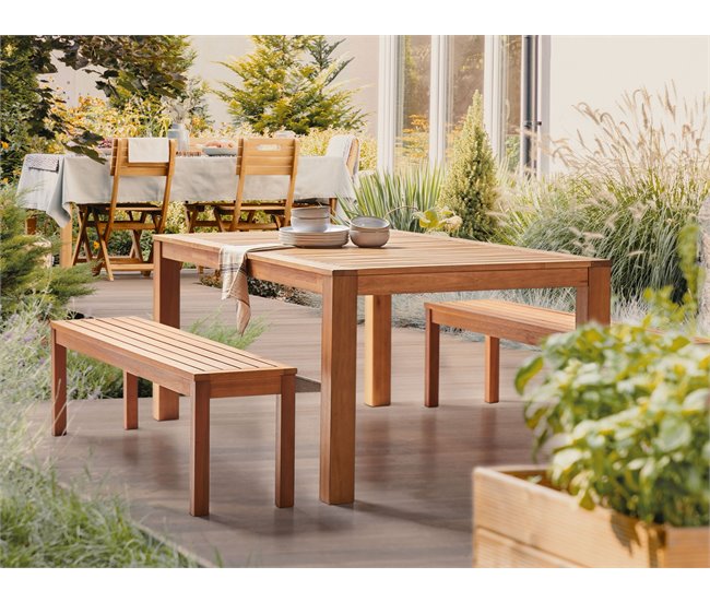 Beliani Mesa de jardín MONSANO Marron