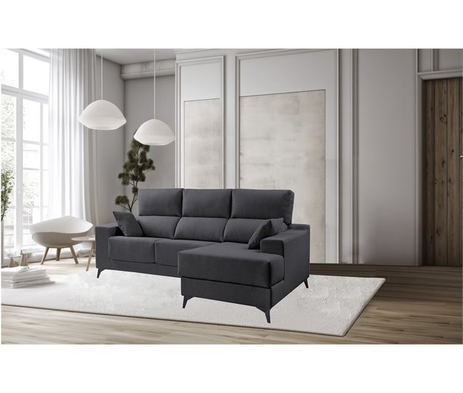 Chaise longue M NOELIA Antracita