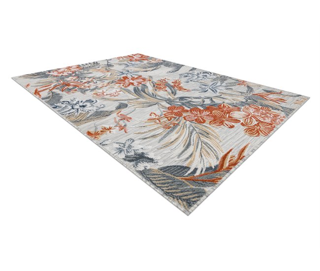 Alfombra Estructural BOTANIC 65262 flores 117x170 Gris