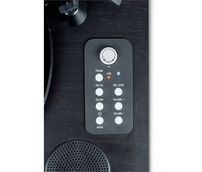 Tocadiscos Bluetooth con altavoces integrados Negro