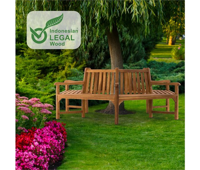 Banco de jardín - Sonja - Madera 250x250 Marron