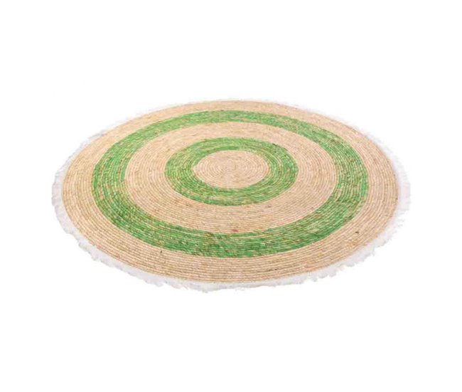 Alfombra fibra natural tejido artesanal 120x120 Multicolor