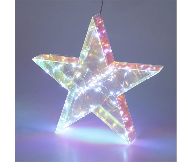 Estrella Luminosa con 40 Luces LED Frios Multicolor