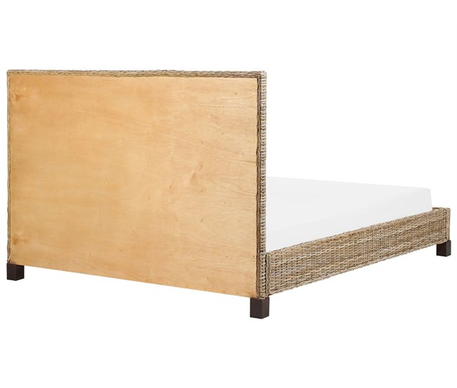 Beliani Cama Ratán SALBRIS 192x213 Natural