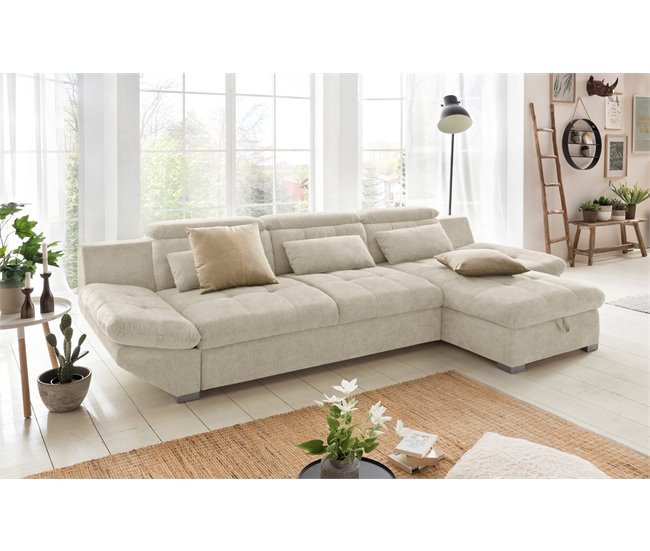 Chaise longue convertible en cama ETERNITY Beige