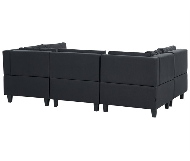 Beliani Sofá modular Poliéster UNSTAD Negro