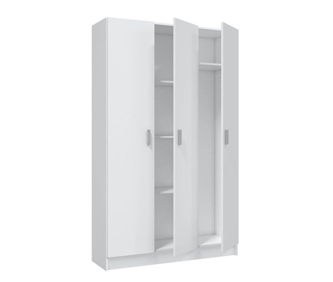Armario multiusos de 3 puertas Blanco