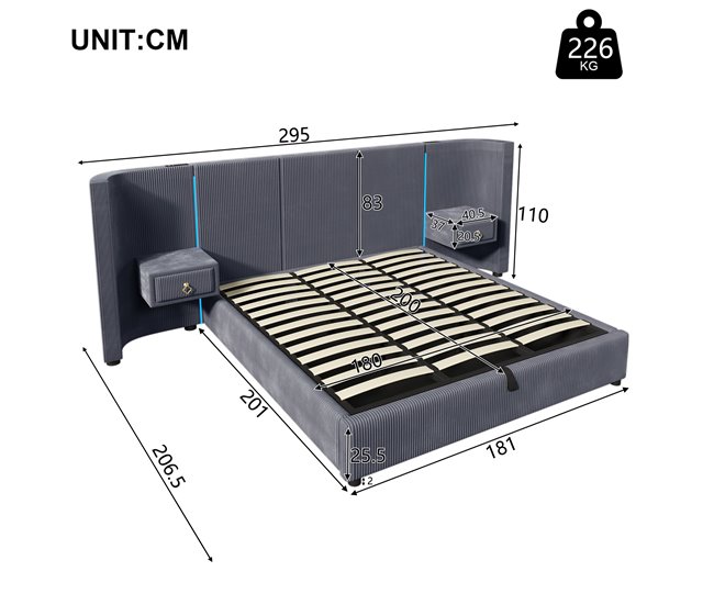 Canapés abatibles Gris