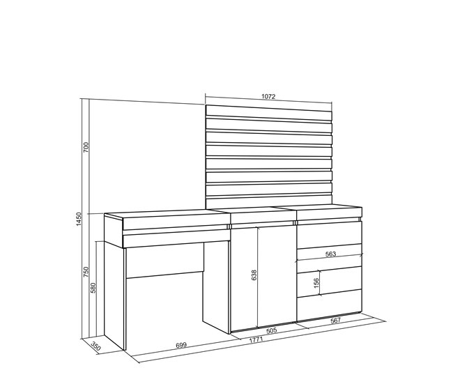 Tocador 177 Blanco