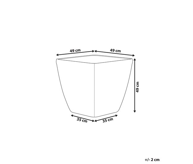 Beliani Maceta ASTRAS Plateado
