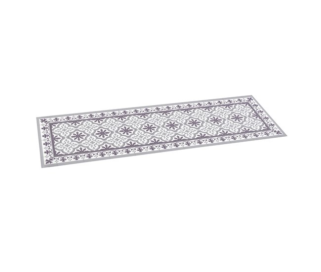 ARTDECO - Alfombra vinílica compacta Patch Azul 60x200 Gris