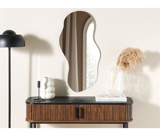 Beliani Espejo AUXERRE Gris