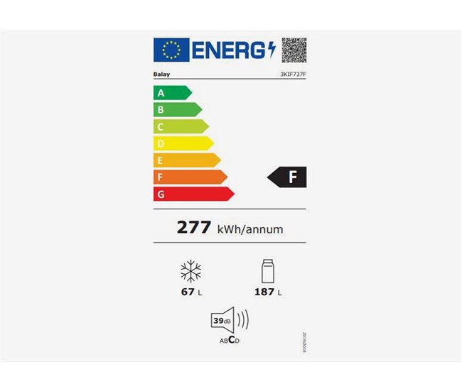 Frigorífico combi integrable BALAY 3KIF737F Blanco