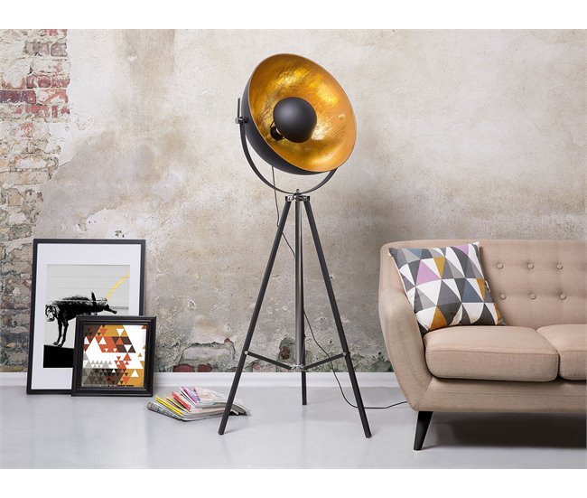 Beliani Lámpara de pie THAMES Negro