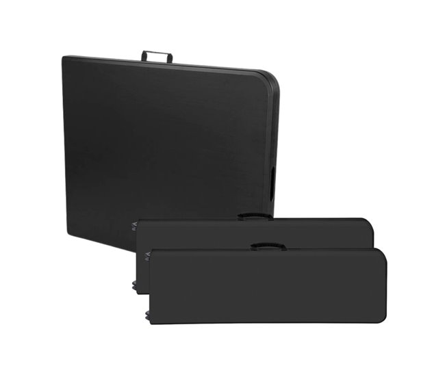 Conjunto Plegable Mesa con 2 Bancos Catering 7house Negro
