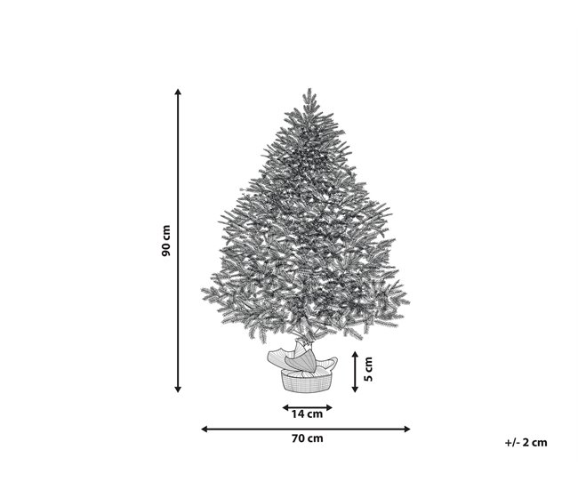 Beliani Árbol de Navidad RINGROSE Verde