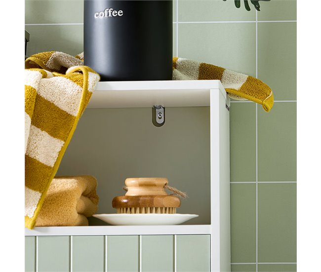 Armario De Suelo Para Baño Con 2 Puertas BZR138-GR SoBuy Verde