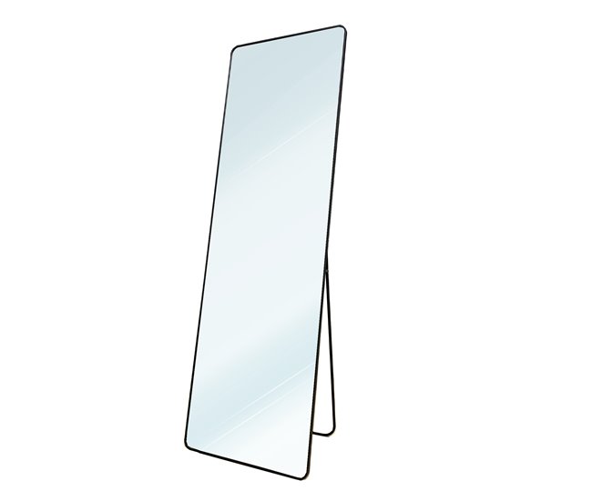 Espejo de Pie Metal Square Edge Max con Soporte 50x5 Negro