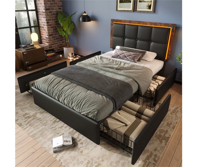 Camas individuales Negro