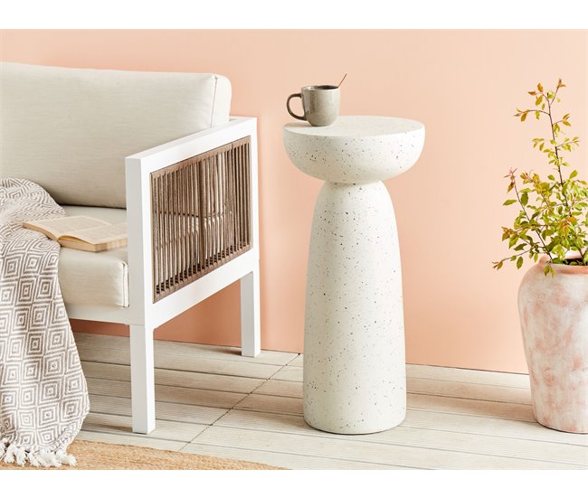 Beliani Mesa auxiliar CADINI Crema