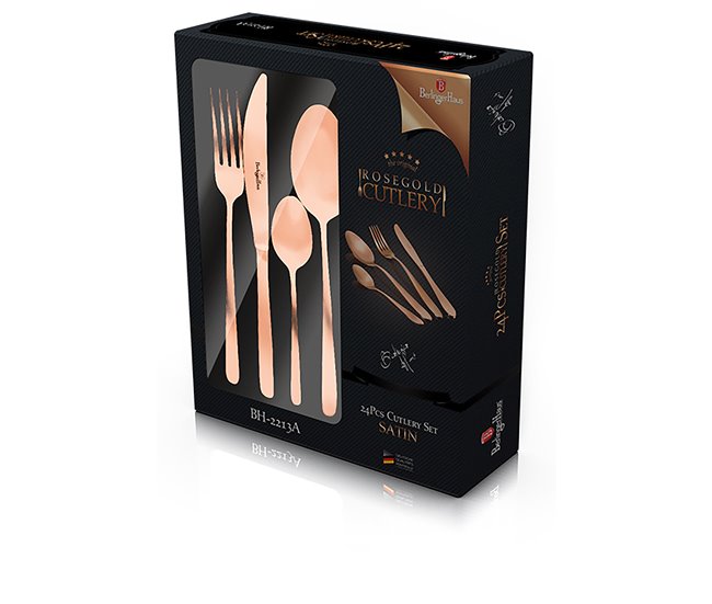 Cubertería Berlinger Haus Rose Gold Satin Dorado