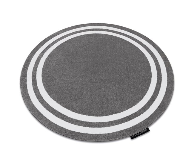 Alfombra HAMPTON cadre círculo 120x120 Gris