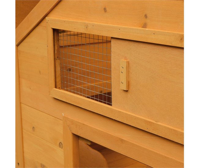 Gallinero de Madera Exterior Madera de abeto PawHut Marron