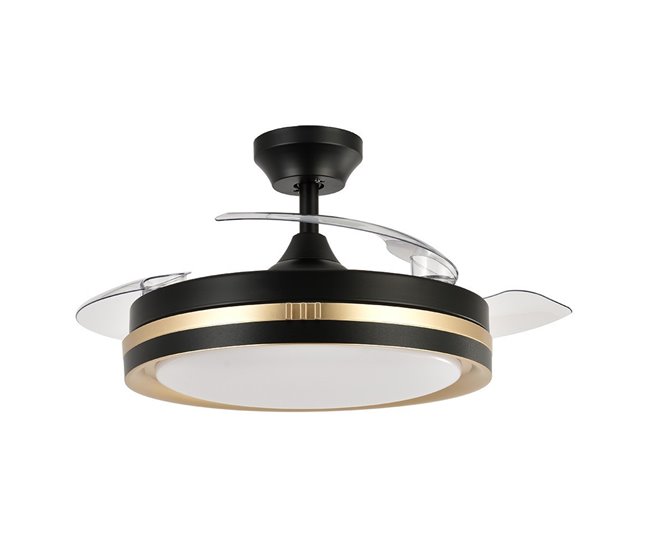Ventilador De Techo Metal Serie Miok Negro/ Dorado