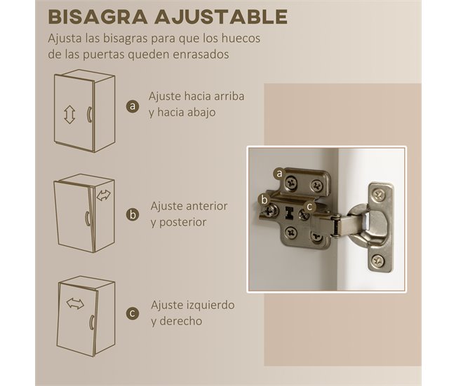 Alacena de Cocina MDF, Melamina de Madera HOMCOM, hogar - cocina Blanco