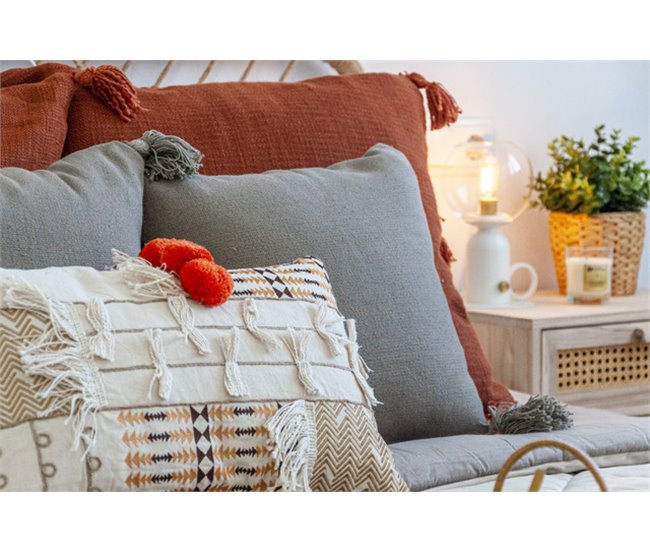 Funda de cojín de algodón Aya Multicolor