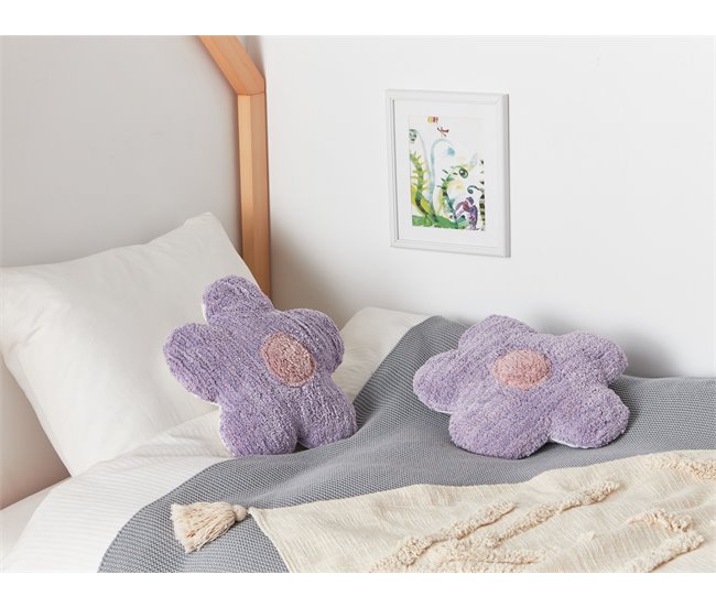 Beliani Cojín decorativo SORREL Violeta