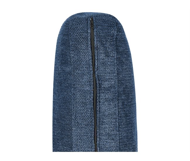 Beliani Sofá esquinero Poliéster FLAM Azul