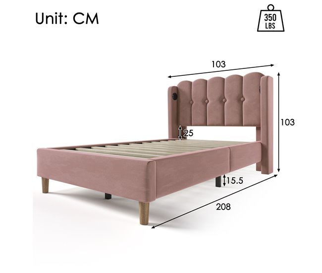 Camas individuales Rosa