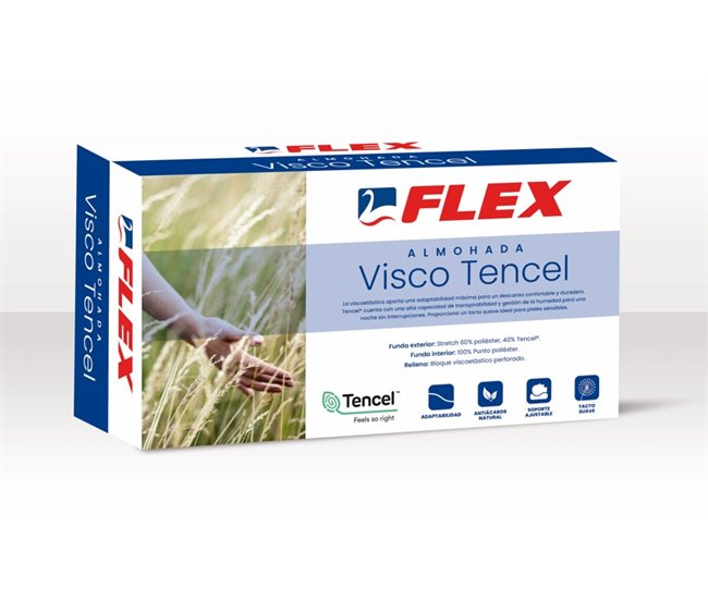 Almohada VISCOTENCEL medida 70cm marca Flex Blanco