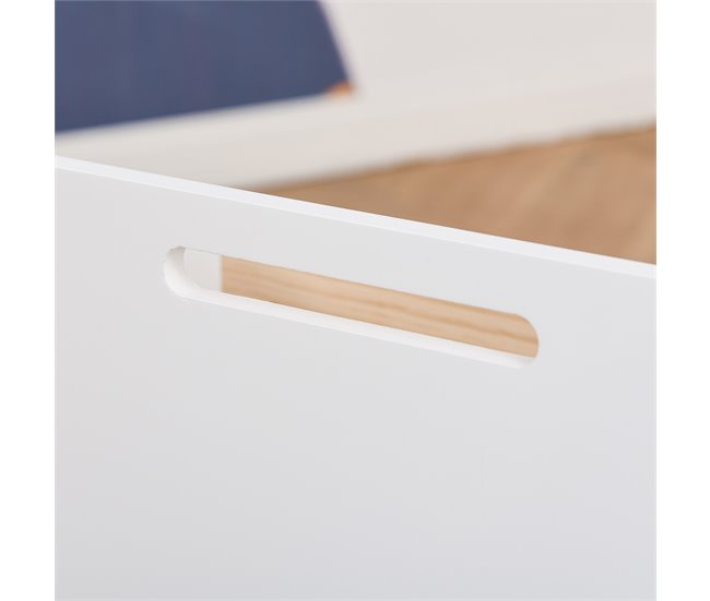 Caja de Almacenaje de Juguetes MDF y Madera de Pino HOMCOM 40 Blanco