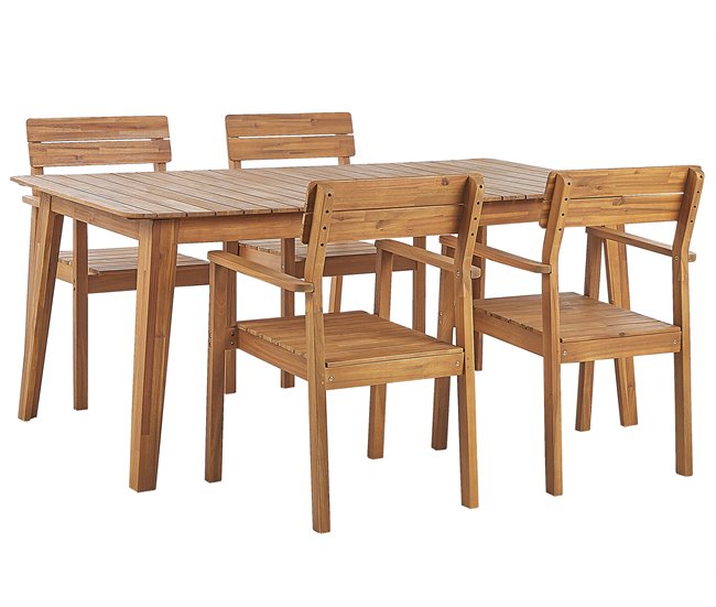 Beliani Conjunto de comedor FORNELLI Marron