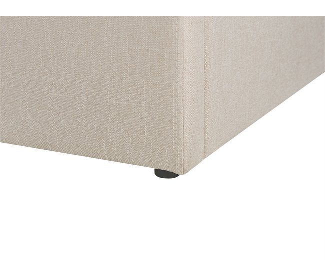 Beliani Cama con somier Poliéster DINAN 147x214 Beige