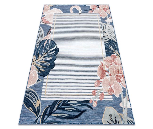 Alfombra Estructural BOTANIC 65240 flamenco 196x290 Azul