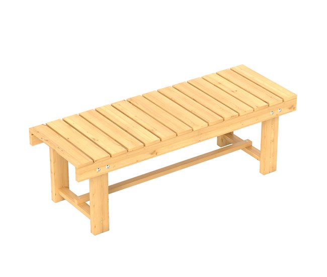 Banco de Jardín Madera de Abeto Outsunny Natural