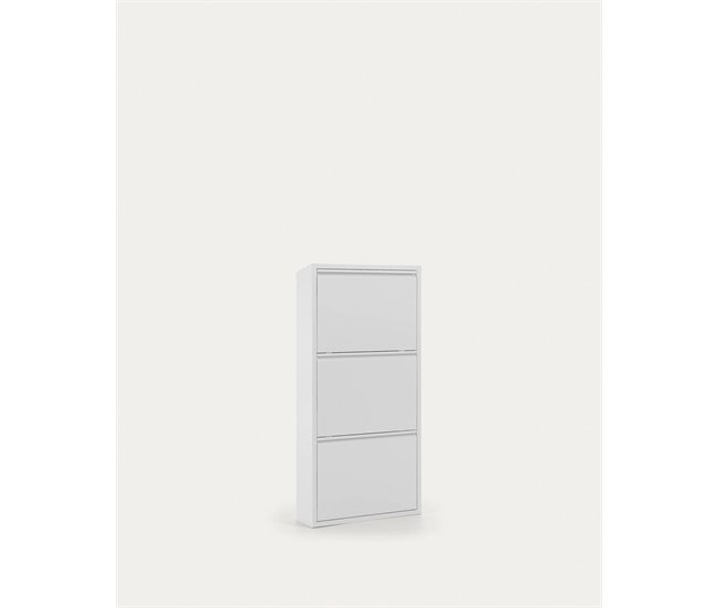 Zapatero de metal IRON 104x50x15cm Blanco