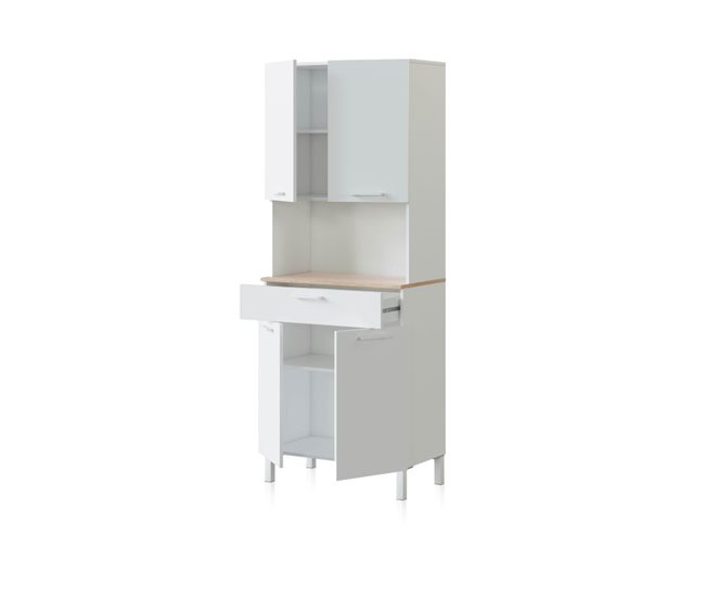 Alacena cocina Colin 4 Puertas 72 Natural/ Blanco