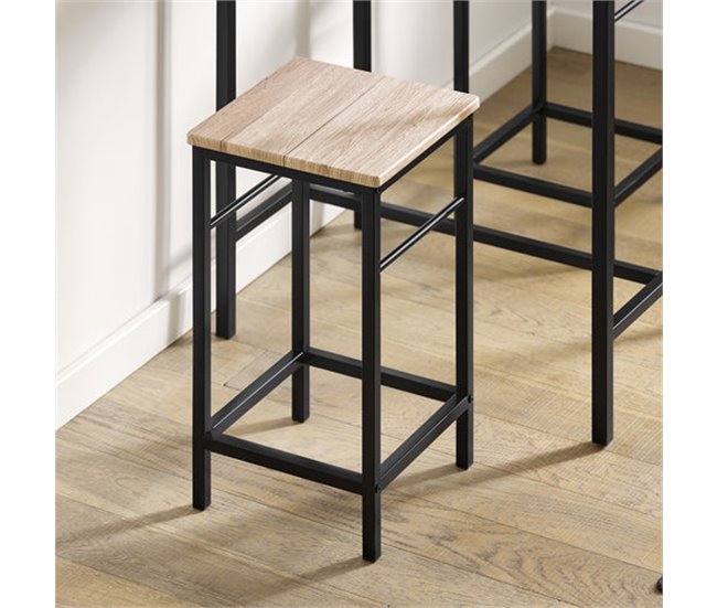 Set Mesa Alta de Bar y 2 taburetes OGT10-N SoBuy Madera