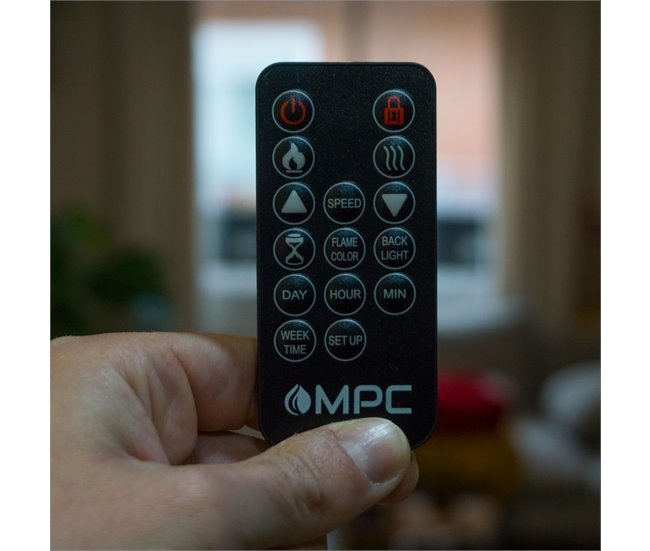 Chimenea de Suelo con Quemador de 1500w Mpc Camino Caldera Negro