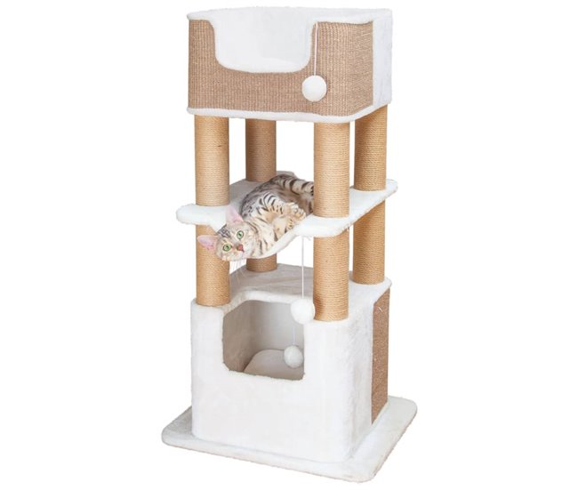 Poste Rascador para Gatos TRIXIE Natural/ Blanco