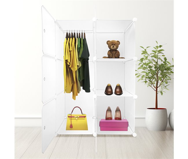 Armario Vestidor Cube Personalizable Boxed Basic Nyana Home 6 Cubos 75 Blanco