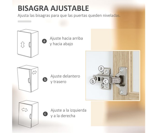 Alacena de Cocina Melamina de Madera HOMCOM, hogar - cocina Blanco/ Madera