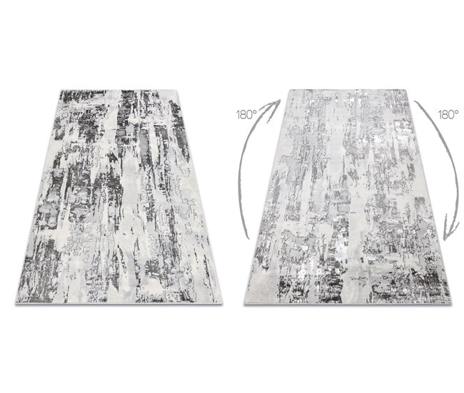 Alfombra LIRA GR579 Abstracta estructural moderna glamour 140x190 Gris