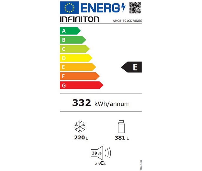 Frigorifico Americano Infiniton AMCB-601CD78NEG, 601 l Negro